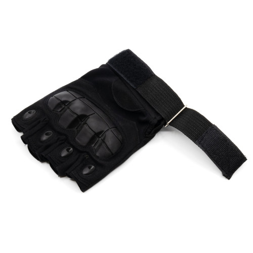 Перчатки тактические Стикхант Major Half укороченные прорезиненные Чёрный