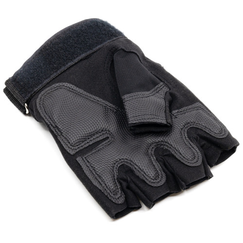 Перчатки тактические Стикхант Major Half укороченные прорезиненные Чёрный