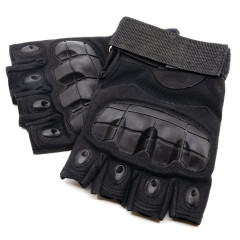 Перчатки тактические Стикхант Major Half укороченные прорезиненные Чёрный