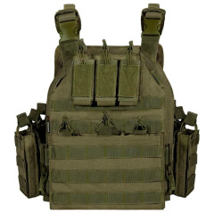 Разгрузка RusForce CPQR Pro для крепления снаряжения и бронеплит на 15 карманов Зелёный