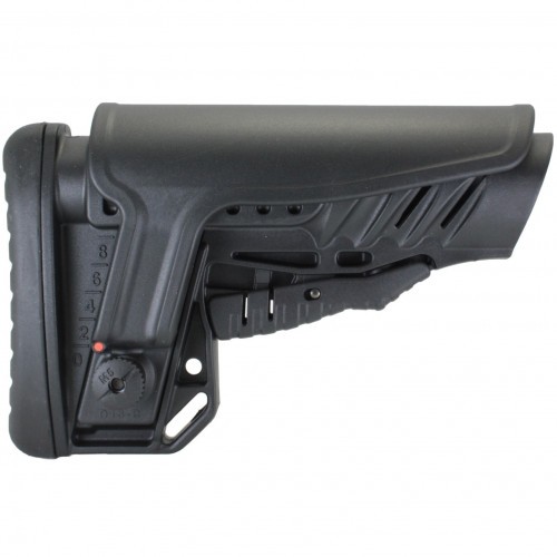 Приклад телескопический DLG Tactical TBS Shock (DLG056/051) для трубки Com-spec Чёрный