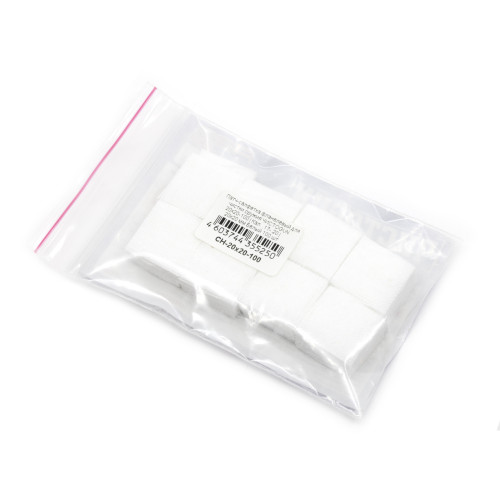 Патч-салфетка фланелевый для чистки оружия ЧИСТОGUN 20x20-100 | Кал. .17-.20 | 20х20 мм Белый 100 шт