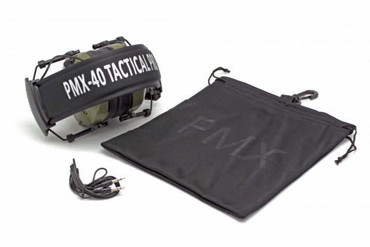 Наушники активные стрелковые PMX Tactical Pro PMX-40G 27-85 ДБ Хаки