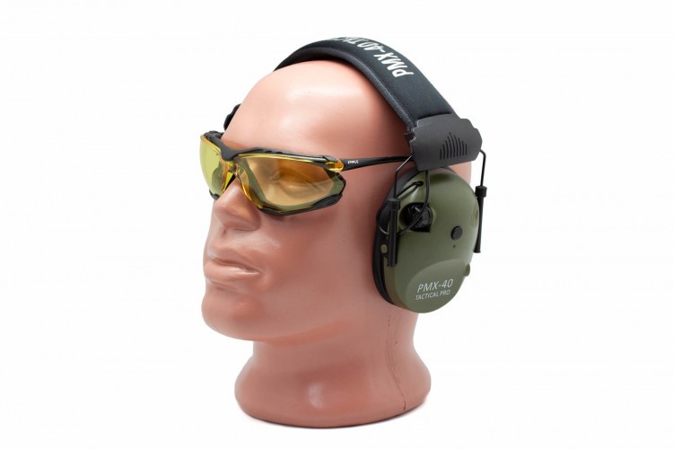 Наушники активные стрелковые PMX Tactical Pro PMX-40G 27-85 ДБ Хаки