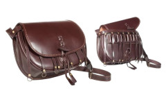 Ягдташ VEKTOR 3-18 с патронташем и тороками для охоты из натуральной кожи