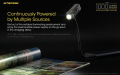 Фонарь-брелок Nitecore TUP 18401 Cвет - Холодный | 1000 lm 180 м Серый