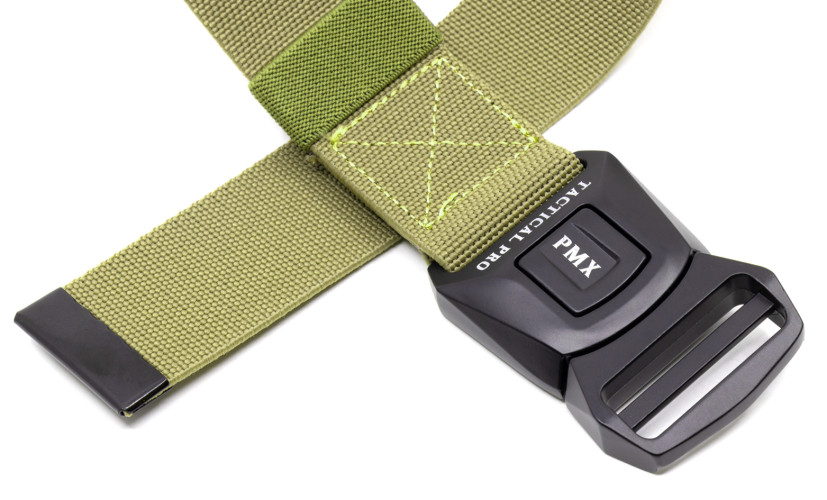 Ремень брючный PMX-18 с металлической застёжкой Зелёный