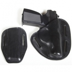 Кобура поясная VEKTOR 14-20 для ПМ с чехлом под запасной магазин из натуральной кожи