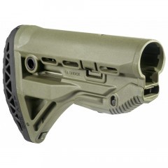 Приклад телескопический Fab Defense GL-SHOCK ARP с амортизатором и упором Зелёный