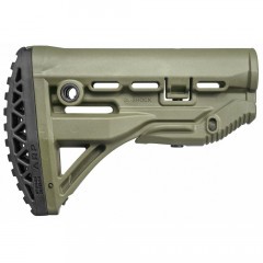 Приклад телескопический Fab Defense GL-SHOCK ARP с амортизатором и упором Зелёный