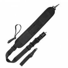 Ремень оружейный VEKTOR Р-27 тактический трехточечный с плечевой накладкой Черный