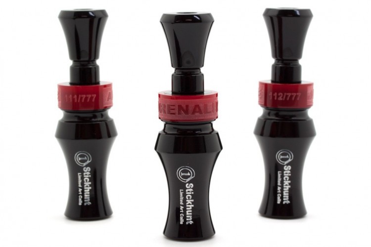 Манок духовой на утку акриловый Stickhunt ArtCalls Adrenaline VIP (111/777) 1 лепесток Чёрный