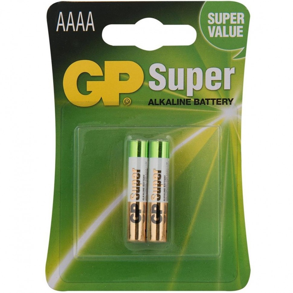 Батарейки алкалиновые GP Super Alkaline 25А Тип LR8D425 (AAAA) 1.5V 560 ...