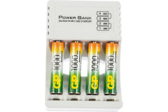 Зарядное устройство с аккумуляторами GP GP100AAHC/CPB-2CR4 на 4 канала