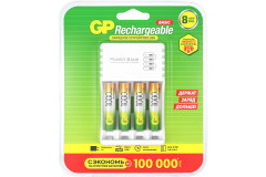 Зарядное устройство с аккумуляторами GP GP100AAHC/CPB-2CR4 на 4 канала