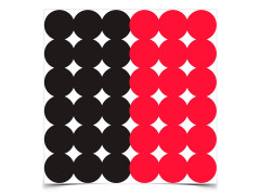 Заклейки осыпающиеся Birchwood Dirty Bird D1in 432шт. (216шт. черных, 216шт. красных)