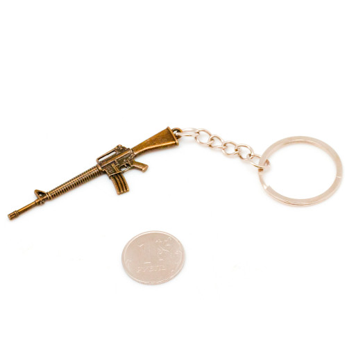 Брелок Microgun XS Винтовка M16A4 Classic Золотой