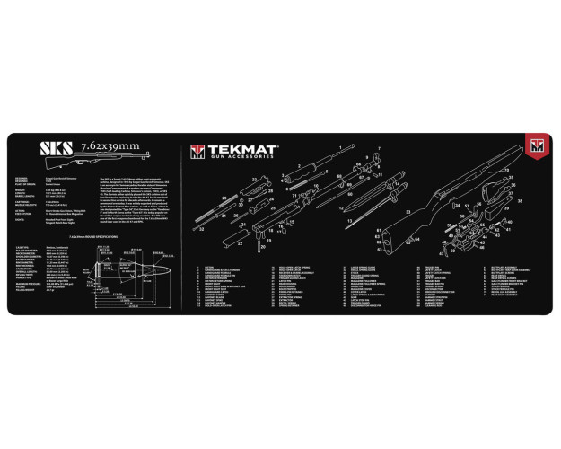 Коврик TekMat SKS для чистки оружия SKS 30х91 см Черный