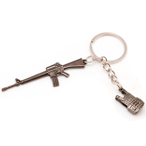 Брелок Microgun XS Винтовка M16A4 Classic с бронежилетом Хромированный