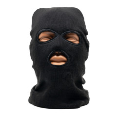 Маска балаклава Стикхант Застава зимняя вязаная с флисовой подкладкой 3 отверстия Чёрный