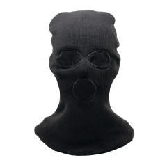 Маска балаклава Стикхант Застава зимняя вязаная с флисовой подкладкой 3 отверстия Чёрный