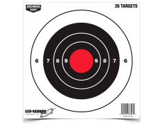 Мишень бумажная Birchwood Eze-Scorer Bull's-eye Paper Target, 8", 26шт.