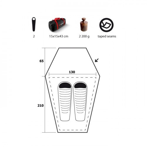 Палатка туристическая Trimm Adventure Delta-D для 2-х человек Зелёный