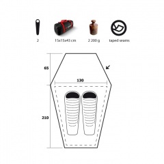 Палатка туристическая Trimm Adventure Delta-D для 2-х человек Зелёный