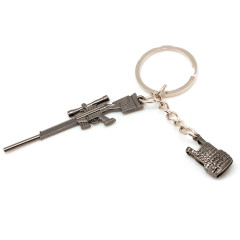 Брелок Microgun XS Снайперская винтовка Heckler and Koch PSG-1 с бронежилетом Хромированный