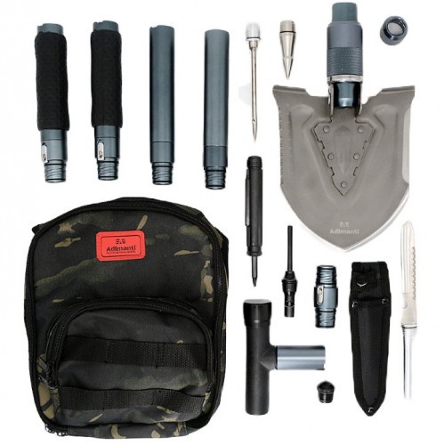 Лопата-трансформер тактическая Ganzo Adimanti AD-220A в наборе 12 функций