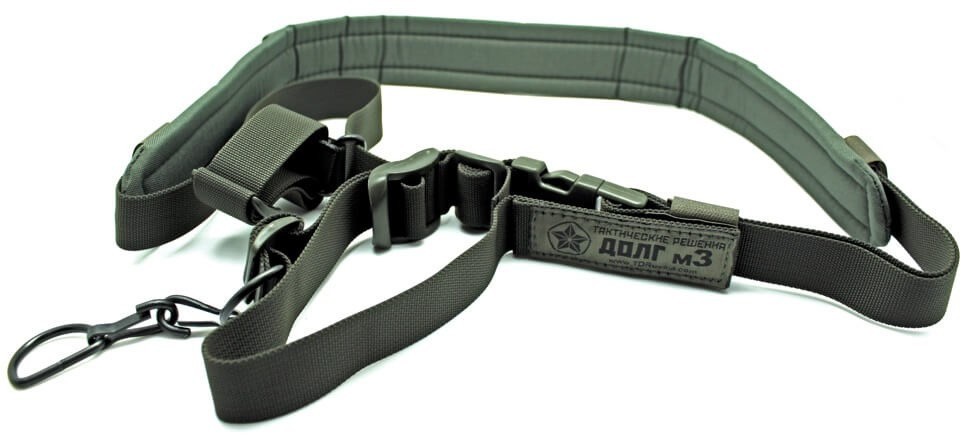 Охотничий 1-2-3 точечный ремень "ДОЛГ - М3" Охотничий (Хаки)