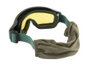 Очки-маска баллистические тактические ShotTime Puma, защитная, оправа зелёная, линза желтая
