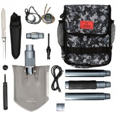 Лопата-трансформер тактическая Ganzo Adimanti AD-225 в наборе 13 функций