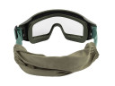 Очки-маска баллистические тактические ShotTime Puma, защитная, оправа зелёная, линза прозрачная