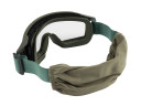 Очки-маска баллистические тактические ShotTime Puma, защитная, оправа зелёная, линза прозрачная