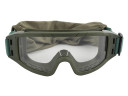 Очки-маска баллистические тактические ShotTime Puma, защитная, оправа зелёная, линза прозрачная