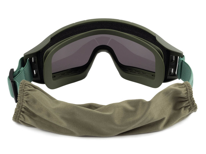 Очки-маска баллистические тактические ShotTime Puma, защитная, оправа зелёная, линза серая