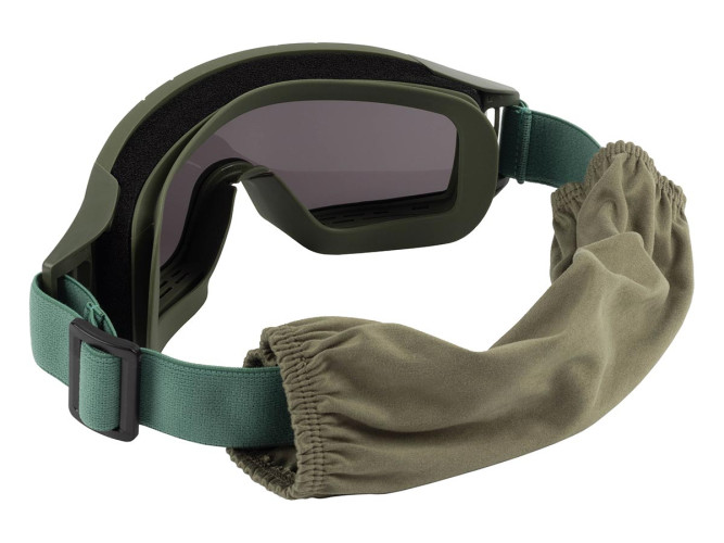 Очки-маска баллистические тактические ShotTime Puma, защитная, оправа зелёная, линза серая