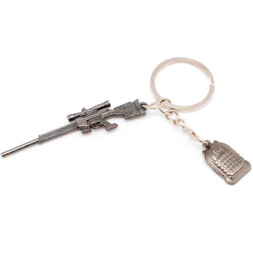 Брелок Microgun XS Винтовка M16A4 Classic с рюкзаком Хромированный